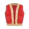 Sinleey Kids Boys Girls Arabian Prince Vest Waistcoat Halloween Fancy Party Performance Competition Red 12 Years view 1