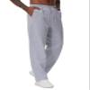 THE GYM PEOPLE Men's Baggy Fleece Workout Sweatpants with Pockets Drawstring Lounge Athletic Running Pants Grey view 1