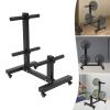 Movable Weight Plate Dumbbell Rack Storage Tree Steel 57inch 1100lbs Capacity Heavy Duty Weight Plate Holder with 4 Universal Wheels for Gym Home (No Bar Holder) view 2