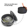 Cooking Pot, Camping Outdoor Cookware Kit, Portable Folding Pots and Aluminum Nonstick Lightweight Cooking Set, Suitable for Backpacking Outdoor Picnic,Orange view 3