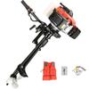 4HP 4 Stroke Outboard Heavy Duty 60CC with Air Cooling CDI Systemfor Inflatable, Kayak, Dinghy, Canoe Small Boat, wite Manual Reverse view 1