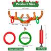 3 Set Inflatable Reindeer Antler Ring Toss Game, Reindeer Ring Toss Game for Kids, Antler Ring Toss for Family Adults, Indoor Outdoor Christmas Decorations Party Favors (3 Antlers 12 Rings 1 Pump) view 2