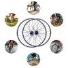 Mountain Bike Wheelset, 27.5" Aluminum Alloy Mountain Disc Double Wall, Front & Rear Mountain Bicycle Wheels, for 7-12 Speed Cassette (Blue, 27.5") view 2