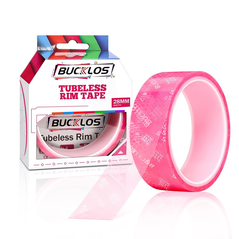 BUCKLOS Tubeless Rim Tape 17/19/21/23/25/28/30/32/35mm Width x 10m Length, Bike Wheel Rim Tape Suitable for Tubeless MTB/Road/Gravel Bikes Wheel Carbon Tubeless Kit -28mm
