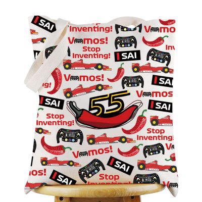 G2TUP Racing Carlos Tote Bag Racer Carlos Fans Gift Stop Inventing Carlos Shoulder Bag Racing Merchandise (Stop Inventing TG)