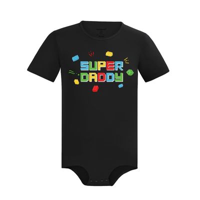 Landofgenie Onesie for Men One Piece Pajamas Short Sleeve Bodysuit Print Cotton Black Romper 3XL