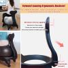 Home Gym Balance Ball Chair with Back Support, Adults Office Exercise Ball Chair, Rolling Balance Posture Chair, Anti-Burst Gray Yoga Ball, Base & Pump view 3