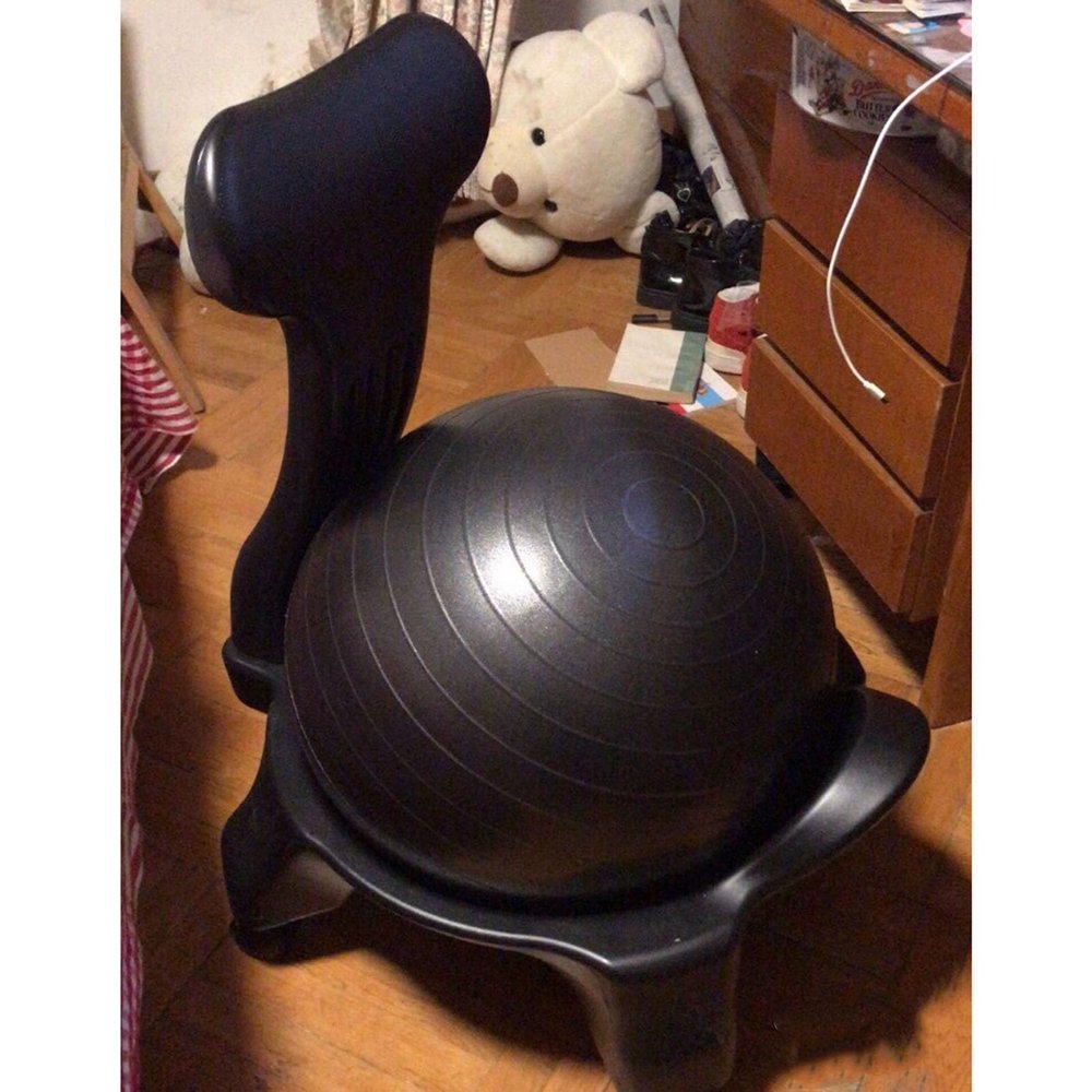 Yoga Ball Chair with Anti Burst Ball & Air Pump, Ergonomic Exercise Ball Chair for Physical Therapy, Back Pain Relief, Desk Balance Ball Posture Chair