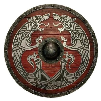 ARTIZANSTORE Medieval Viking Shield - Eivor Valhalla Cosplay - Ragnar Ready Shield - Viking Gift For Him