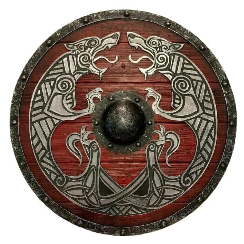 ARTIZANSTORE Medieval Viking Shield - Eivor Valhalla Cosplay - Ragnar Ready Shield - Viking Gift For Him