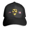 1st Cavalry Division AIR CAV Baseball Cap Adjustable Trucker Veteran Cap for Men Women Black view 1