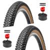 2 Pack 26 inch Bike Tires - 60TPI Bike Tires 26"x1.95" Folding Replacement Tire for Mountain Bike, 2 Pcs 26" Schrader Valve Bike Tubes, 2 Tire Levers view 1