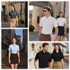 Custom Polo Shirt Add Your Own Logo Text, Personalized Golf Shirts for Men Women, Design for Work Casual Light Green view 2
