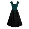 Renaissance Dress Women Victorian Medieval Costume Empire Waist Irish Regency Dress Retro Ren Faire Costume view 1