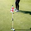 BRIGHTFUFU 1pc Portable Golf Practice Flagstick Sturdy Two Flagpole for Indoor and Outdoor Use Setup for Skill Levels for Home Golf Course Practice view 3