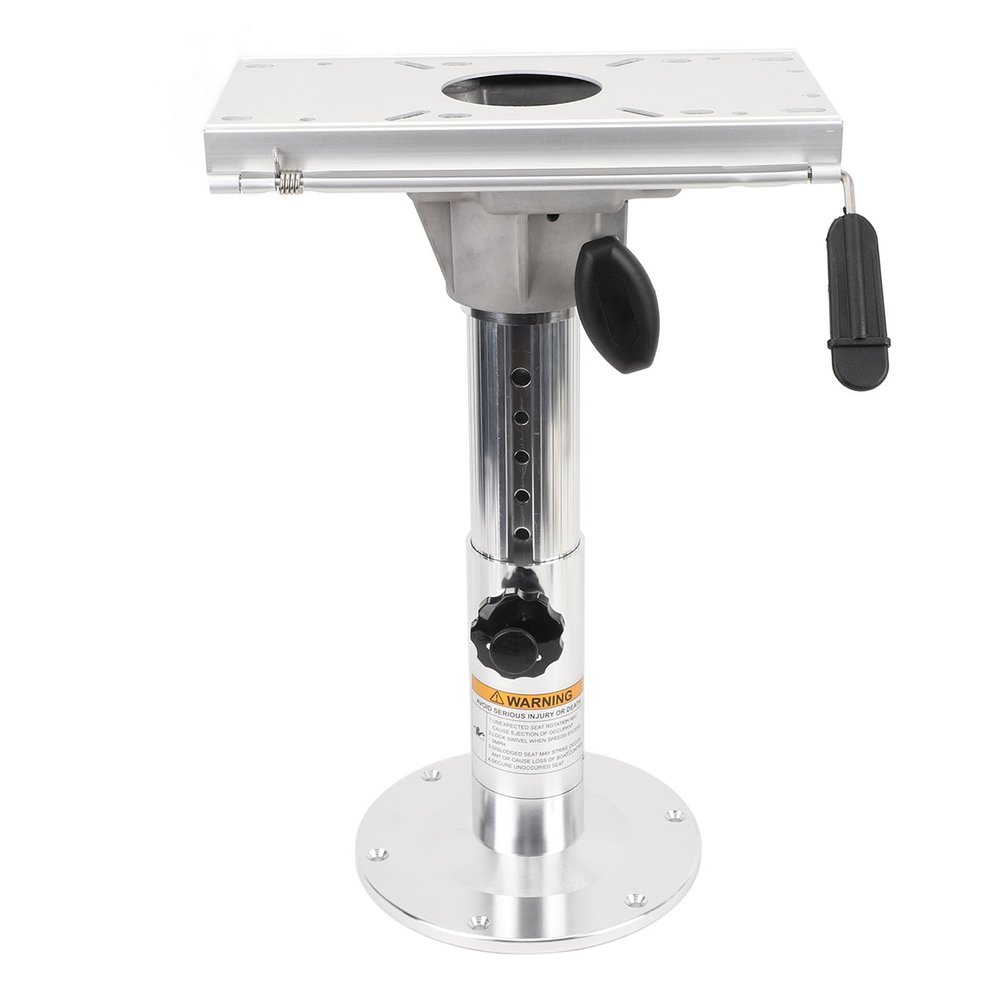 banapoy Boat Seat Pedestal, Adjustable Height Boat Seat Pedestal 13.78-19.69in, Marine Locking Boat Seat Base Pedestal with Slide and Swivel, for RV Yacht Marine