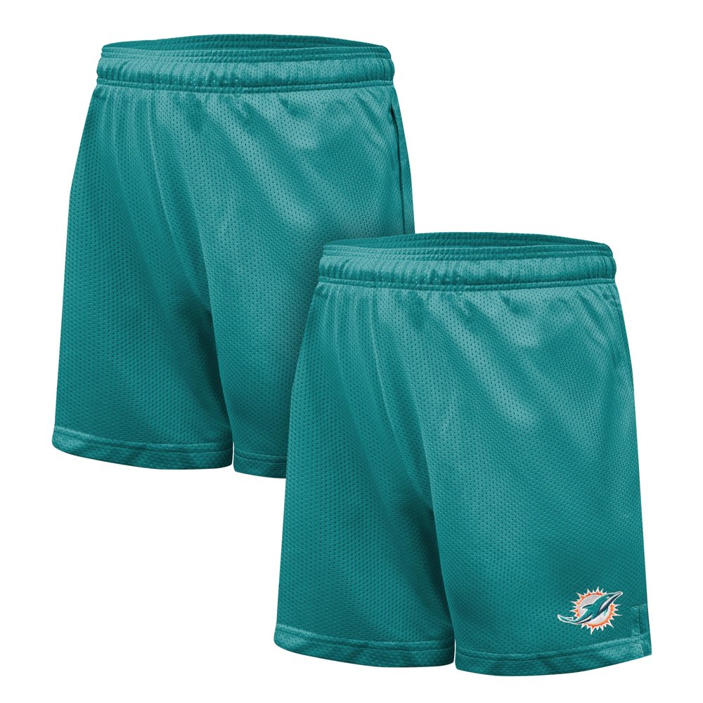 Ultra Game NFL Official Adults Super Soft Mesh Active Training Shorts, Miami Dolphins, Team Color, Medium