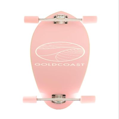 GoldCoast Classic Pink Pintail 37.75" Canadian Maple Pintail Longboard Complete with 70mm Wheels & Precision Bearings for Smooth Cruising