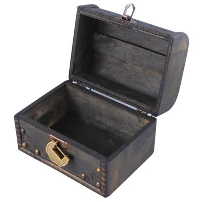 Zerodis Ornaments Jewelry Storage Case Trinket Organizer Treasure Chest Box Trinket Box For Storage Jewelry Ring Earring Necklace Vintage Jewelry Box,Wooden