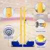 Volleyball Poles for Backyard,Heavy Duty Volleyball/Badminton Poles with Nets, Indoor Volleyball Nets with Poles with 4 Adjustable Heights,Portable Outdoor Badminton Poles for Adult Kids School view 4