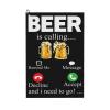 ASEDFGT Beer is Calling Remind Me Message Decline Accept and I Need to Go Golf Towel 16 x 24 Inch Golf Towels for Golf Bags Polyester Golf Towel with Carabiner Clip Men and Women Golf Accessories view 1