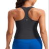CRZ YOGA Butterluxe Racerback Tank Tops for Women - Yoga Workout Casual Gym Athletic Camisole Tight Sleeveless Shirts Mysterious Grey X-Small view 1