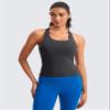 CRZ YOGA Butterluxe Racerback Tank Tops for Women - Yoga Workout Casual Gym Athletic Camisole Tight Sleeveless Shirts Mysterious Grey X-Small view 2