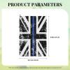 ASEDFGT Thin Blue Line UK Flag Golf Towel 16 x 24 Inch Golf Towels for Golf Bags Polyester Golf Towel with Carabiner Clip Men and Women Golf Accessories view 4
