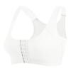 2PC Front Closure Bras for Women, Active Workout Yoga Bras Full Coverage No Underwire Adjustable Back Support Bra White view 3