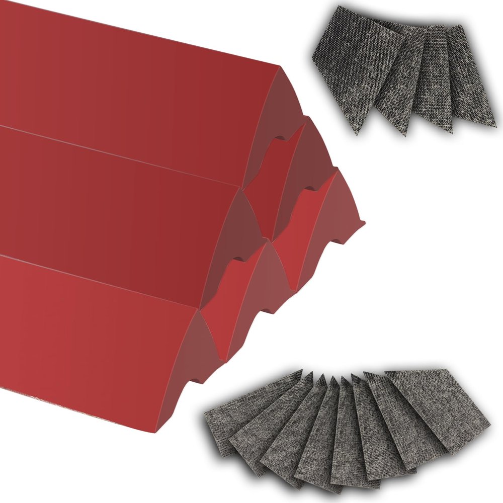 Podoy K66 Rubber Bumpers Replacement (Set of 6) with Billiard Rail Rubber Cushions(Set of 12)-8 Ft for Home & Pro Use Billiard Rail & Pocket Accessories