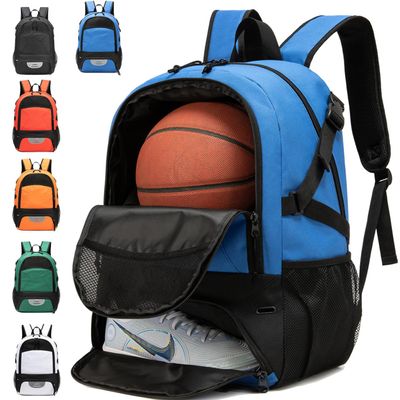 AIRTTUZ Basketball Backpack with Separate Ball Compartment and Shoes Pocket, Large Capacity Sports Equipment Bags for Basketball, Soccer, and Volleyball. (blue)