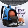 AIRTTUZ Basketball Backpack with Separate Ball Compartment and Shoes Pocket, Large Capacity Sports Equipment Bags for Basketball, Soccer, and Volleyball. (blue) view 3