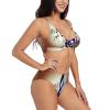 Purple Music Notes Print Women Swimsuit Bikini Set Push Up Cheeky Two Piece Bathing Suit Top Wide Straps view 2