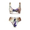 Purple Music Notes Print Women Swimsuit Bikini Set Push Up Cheeky Two Piece Bathing Suit Top Wide Straps view 4