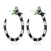 ATIMIGO Spooky Coral Snake Earrings Sandworm Snake Hoop Dangle Earrings for Men Women Gothic Punk Halloween Costume Jewelry Accessories view 1