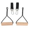 ZJchao Wooden Gymnastic Rings Portable Pull Up Handles Arm Strength Trainer with Storage Bag view 1