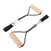 ZJchao Wooden Gymnastic Rings Portable Pull Up Handles Arm Strength Trainer with Storage Bag view 3