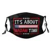Rqwaaed Madam President 2024 Election Womens Vote Mask Protect Respiratory System Breathe with Peace of Mind Black view 1