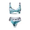 Penguins On The Iceberg Print Women Swimsuit Bikini Set Push Up Cheeky Two Piece Bathing Suit Top Wide Straps Black view 4