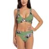 Red Squirrel Print Women Swimsuit Bikini Set Push Up Cheeky Two Piece Bathing Suit Top Wide Straps view 1