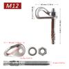 304 Stainless Steel Climbing Anchor Bolt, 30KN Rock Climbing Bolt Hanger, Climb Fastening Bolt Safe Fixed Point, 4 Set Rock Climbing Holds view 2