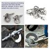 304 Stainless Steel Climbing Anchor Bolt, 30KN Rock Climbing Bolt Hanger, Climb Fastening Bolt Safe Fixed Point, 4 Set Rock Climbing Holds view 3