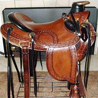 AD Saddlery Wade Tree A Fork Roping Ranch Work Leather Premium Western Horse Saddles for Horses Handmade Equestrian Trail Horse Saddle Tack Size: 10"-18" inches Seat WADE293 (16" inches Seat)