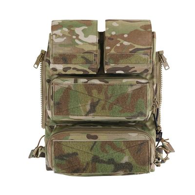 KRYDEX Tactical Modular Zip On Backpack for Vest JPC2.0 CPC AVS Zipper Molle Back Panel (MC)