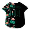 Custom Name Team Name Number Half Hawaiian Black Dog Baseball Jersey, Personalized Baseball Team Dog Shirts Cat Pet Costume view 4