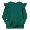 Beganly Girls Long Sleeve T-Shirt Cotton Rib-Knit Tees Toddler Stretch Basic Warm Round Neck Tops with Ruffle Dark Green 100 view 1