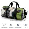 Gym Bags Small Cow Black And White Spot Duffel Bag Overnight Bag with Shoe Compartment Carryon Bag for Men Women view 2