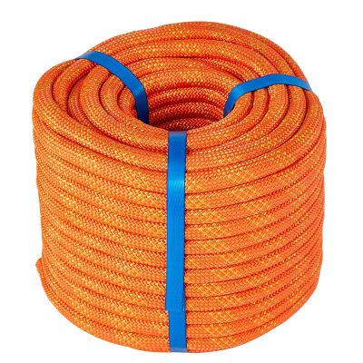 3/8 Inch 120ft Double Braided Polyester Arborist Rope, Heavy Duty Nylon Rope for Anchor, Tree Work, Cargo, Pulling, Sailing(Orange)