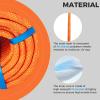 3/8 Inch 120ft Double Braided Polyester Arborist Rope, Heavy Duty Nylon Rope for Anchor, Tree Work, Cargo, Pulling, Sailing(Orange) view 3