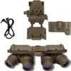 Cosplay & Airsoft Prop: GPNVG 18 Dummy Night Vision Goggles, Non-Functional 4-Tube Binocular Model with Helmet Mount (Tan) view 1